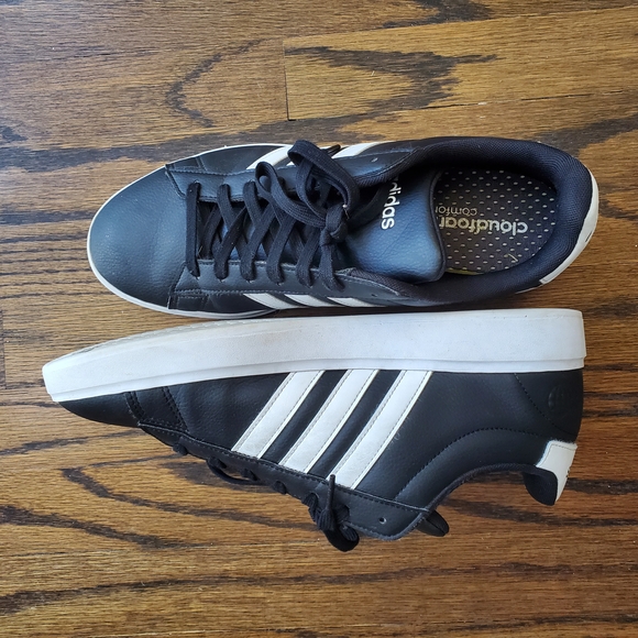 Adidas Men's Black Sneakers Grand Court Cloudfoam - Picture 4 of 5